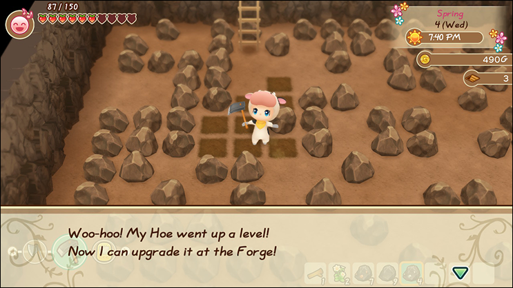 harvest moon friends of mineral town cursed tools