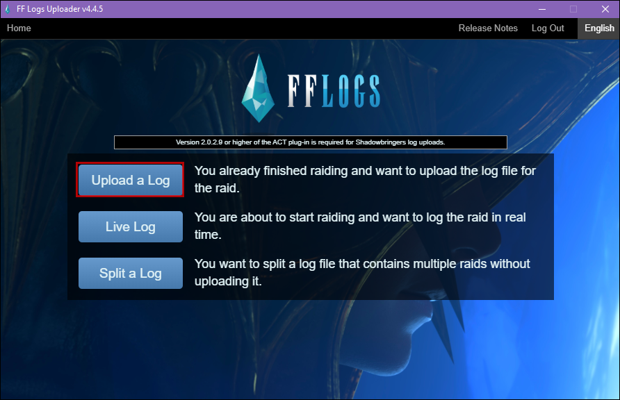 Final Fantasy XIV Log uploader