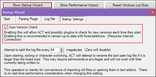 act auto version check