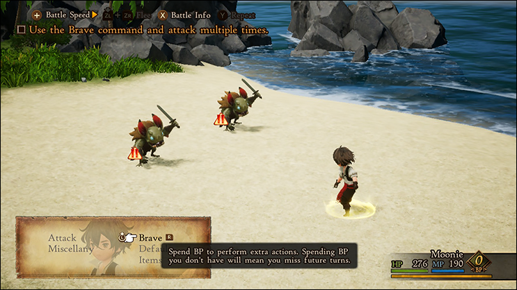 Bravely Default II combat