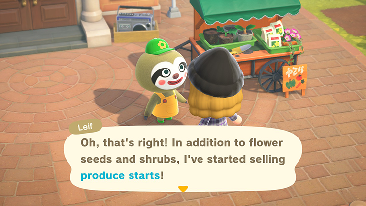 Animal Crossing New Horizons Leif Produce Starts